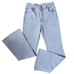 Cotton On Original Flare Jeans‎ Women's 8 Light Wash High Rise Denim Retro Boho